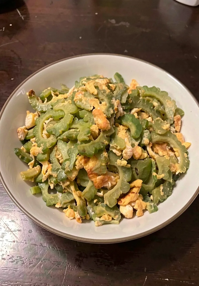 HK-Style Bitter Melon with Scrambled Eggs