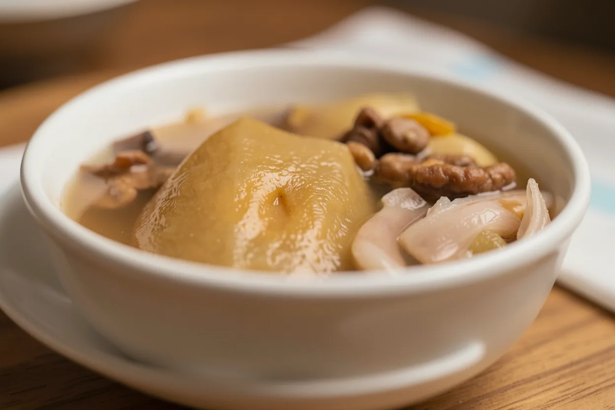 Apple and Lily Bulb Vegetarian Soup