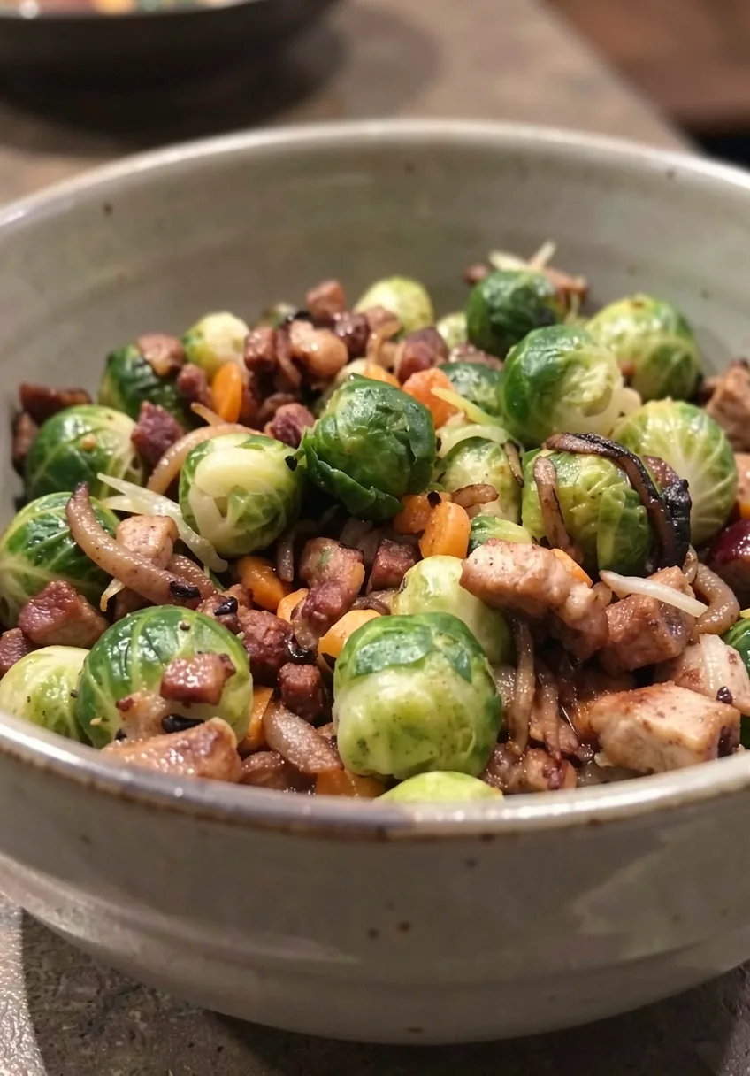 Brussels Sprouts and Bacon Skillet