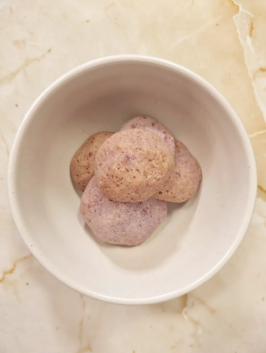 Milky Purple Sweet Potato Puffs