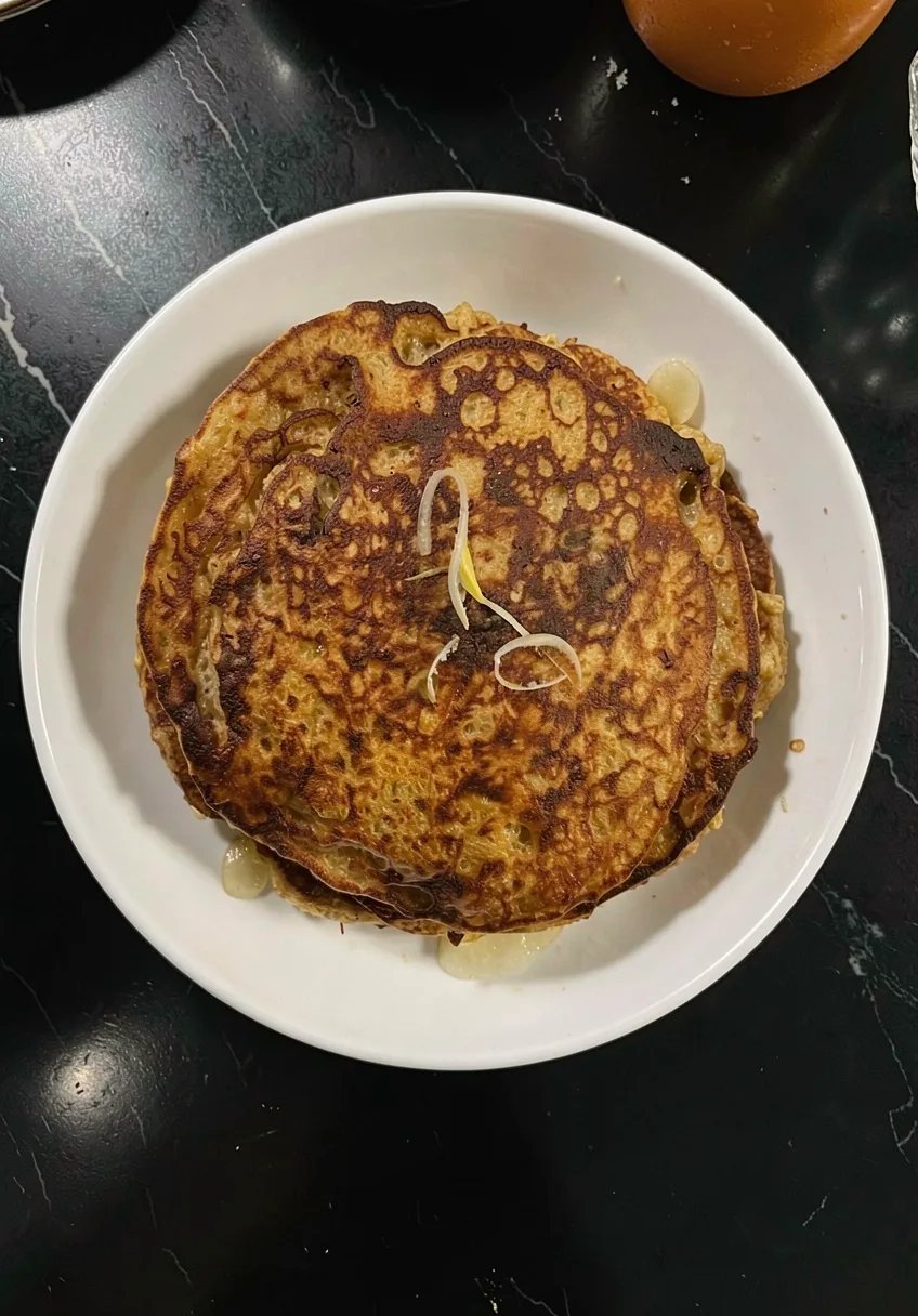 Breakfast Banana Oat and Chia Pancakes