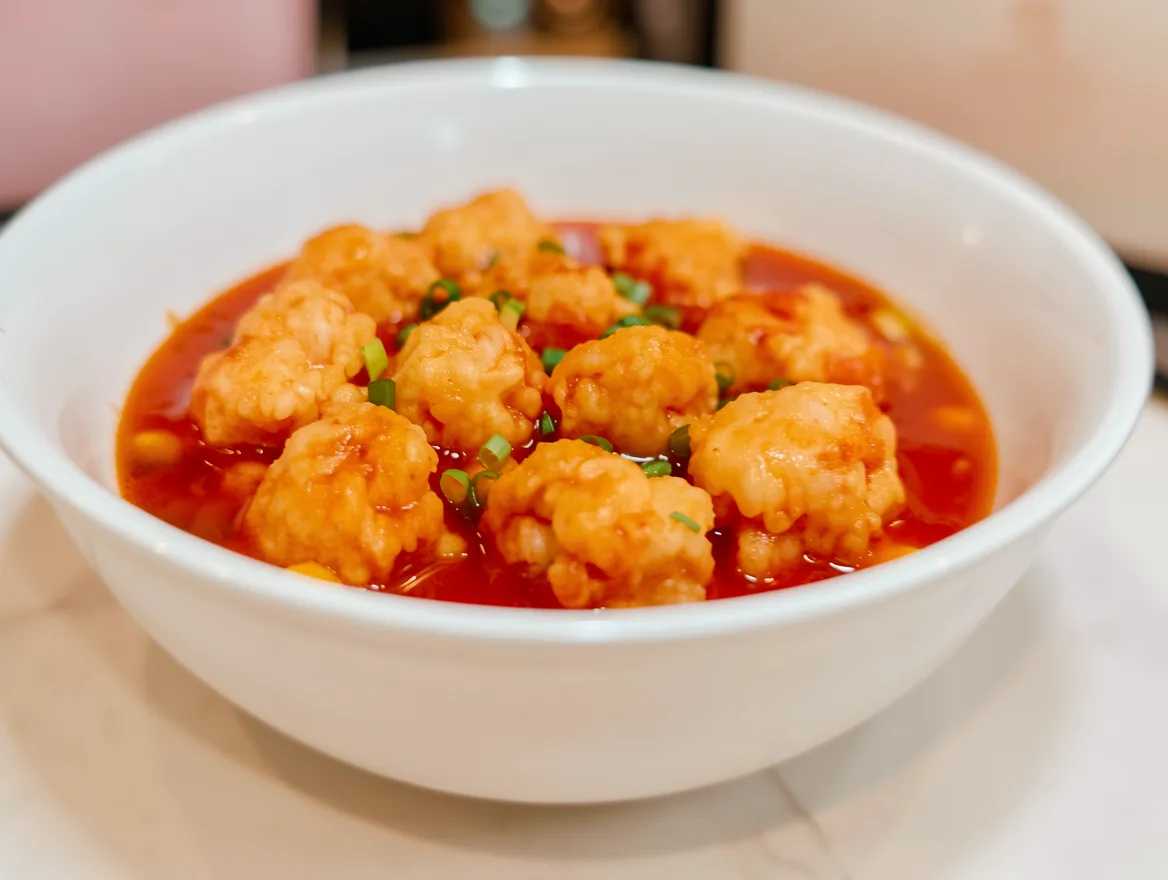 Baby Nutritious Meal: Tomato Sauce Shrimp Balls