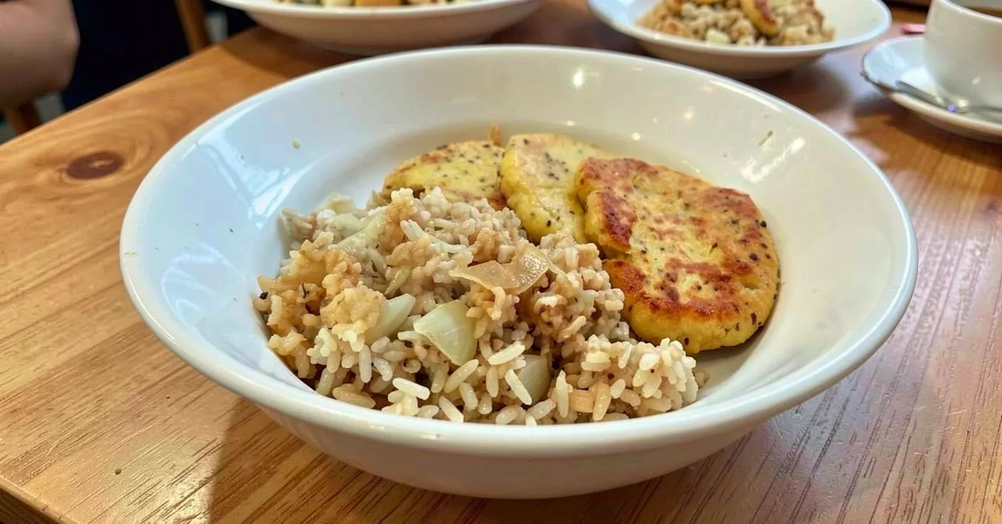Potato Cakes with Ginger Rice