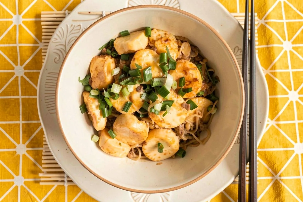 Egg Tofu and Enoki Mushroom Pot