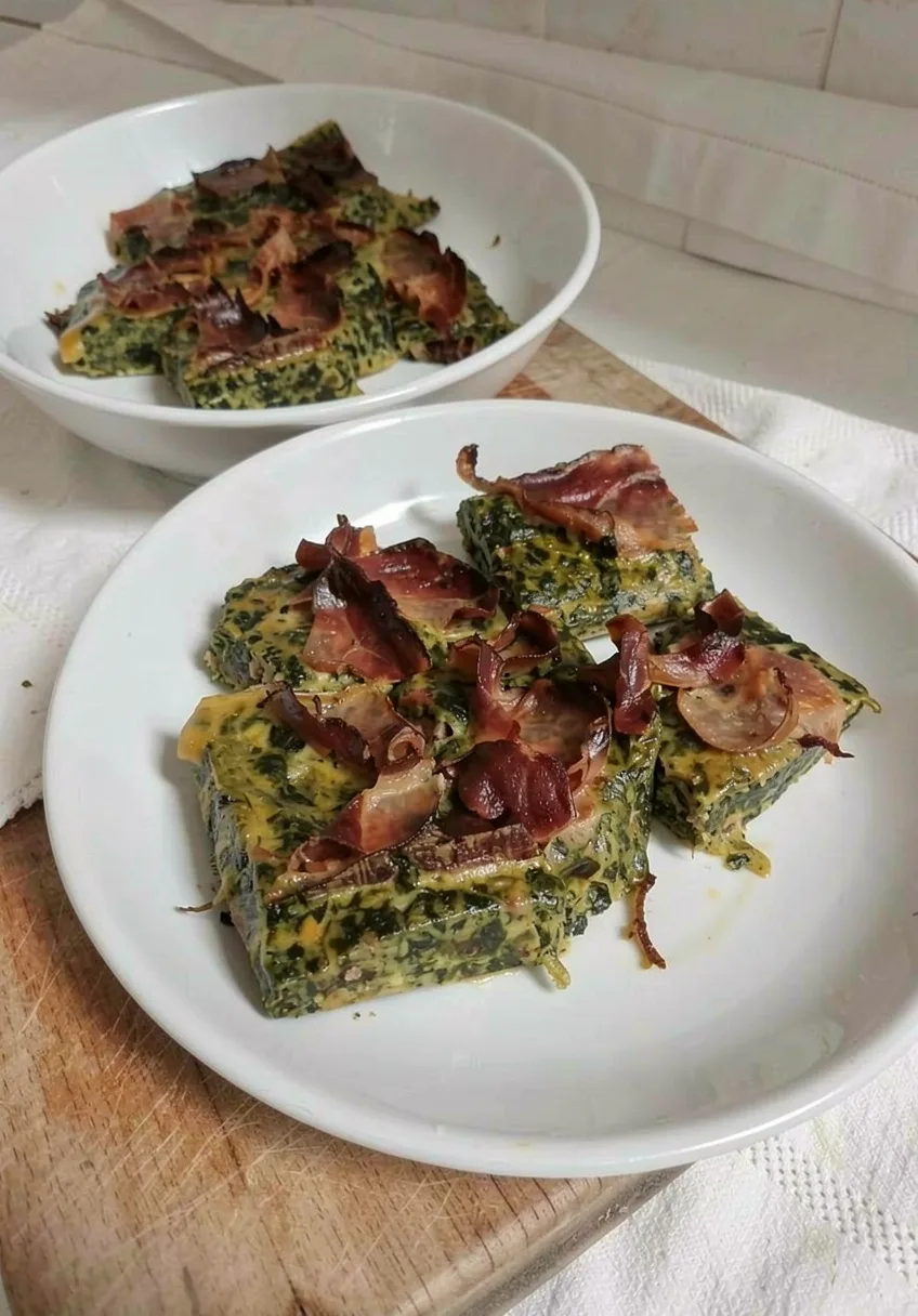 Baked Spinach and Speck Frittata