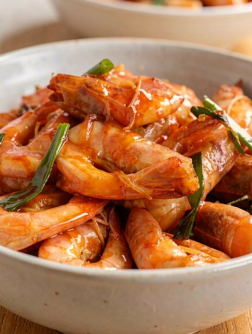 Braised Prawns in Their Own Oil