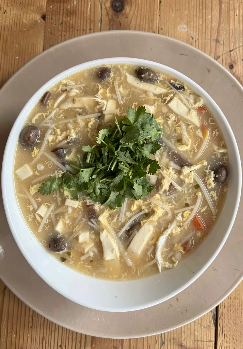 Hong Kong-Style Hot and Sour Soup (Vegetarian)