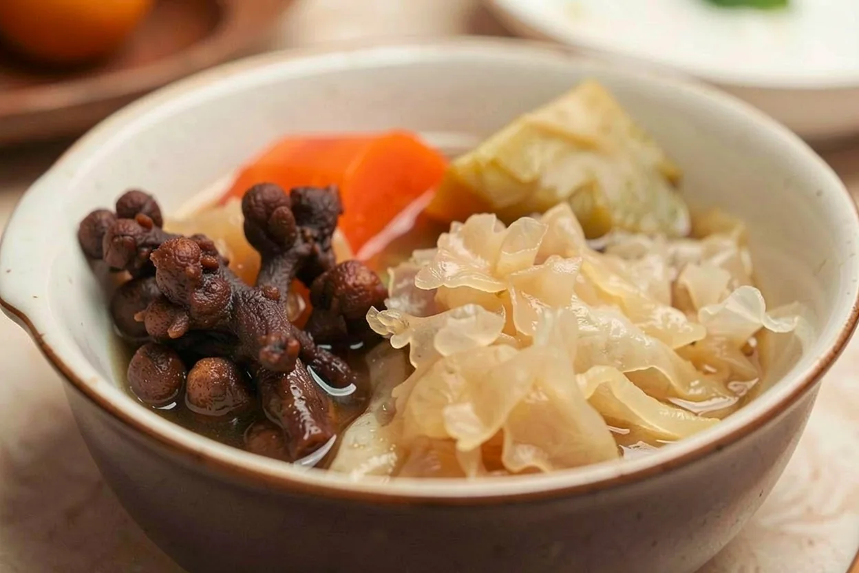 Loquat Flower, Chayote and Snow Fungus Soup