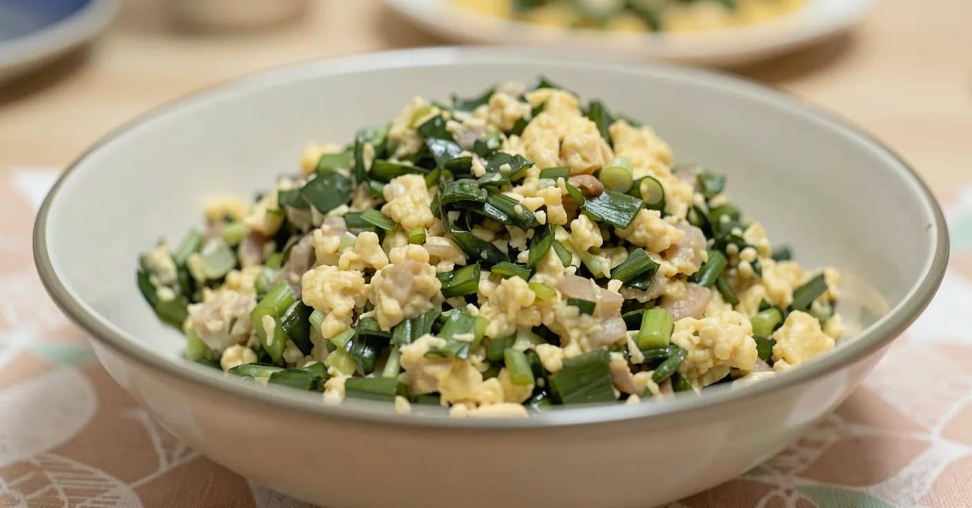 Chive Scrambled Eggs